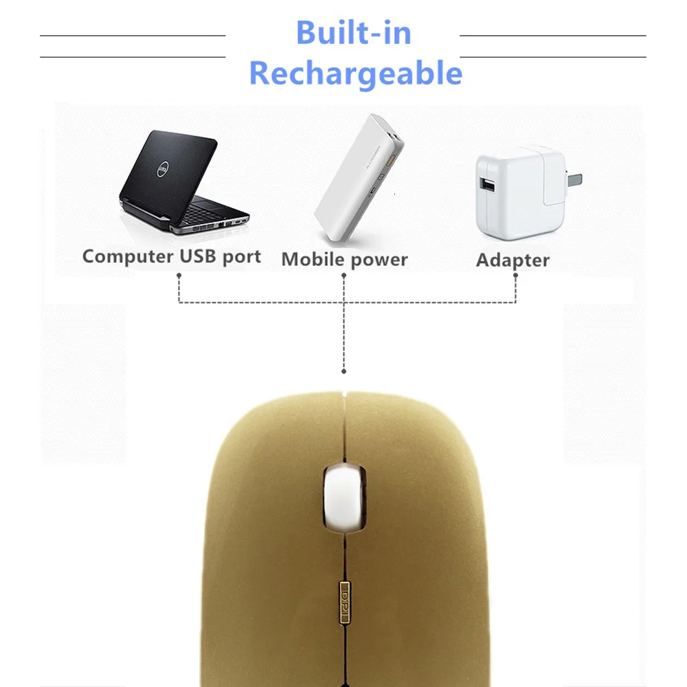 Silent Wireless Rechargeable Mouse Wireless Mouse