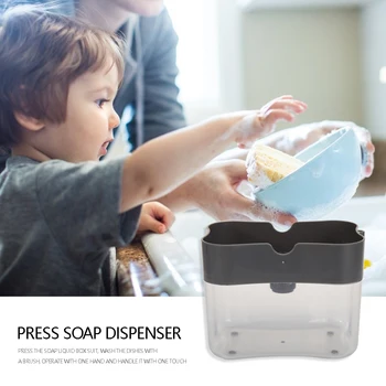 ABS Soap Organizer Pump Manual Press Liquid Dispenser Container with Sponge Rack for Kitchen Bathroom Accessories Set
ABS Soap Organizer Pump Manual Press Liquid Dispenser Container with Sponge Rack for Kitchen Bathroom Accessories Set