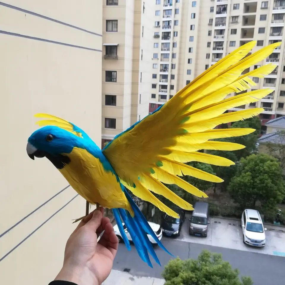 big real life foam&furs parrot model simulation blue&yellow wings bird model gift about 45x60cm
big real life foam&furs parrot model simulation blue&yellow wings bird model gift about 45x60cm