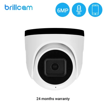 Brillcam 6MP UHD IR Dome IP Camera with 2.8mm Len PoE IP67 Weatherproof AI SD Recording Built in Microphone Surveillance Camera
Brillcam 6MP UHD IR Dome IP Camera with 2.8mm Len PoE IP67 Weatherproof AI SD Recording Built in Microphone Surveillance Camera