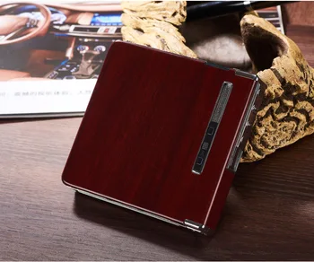 Cigarette case lighter charging USB creative 20 sticks automatic popping cigarette portable metal wood grain cigarette case
Cigarette case lighter charging USB creative 20 sticks automatic popping cigarette portable metal wood grain cigarette case
