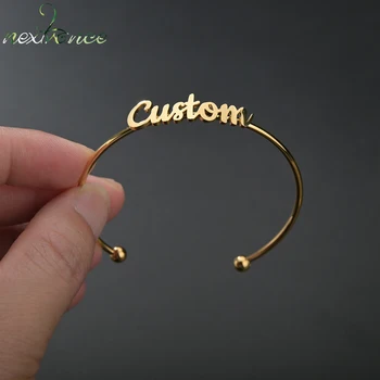 Nextvance Customize Name Nameplate Arabic Personalized Pearl Bracelet Custom Stainless Steel Cuff Bangles Women Family Jewelry
Nextvance Customize Name Nameplate Arabic Personalized Pearl Bracelet Custom Stainless Steel Cuff Bangles Women Family Jewelry