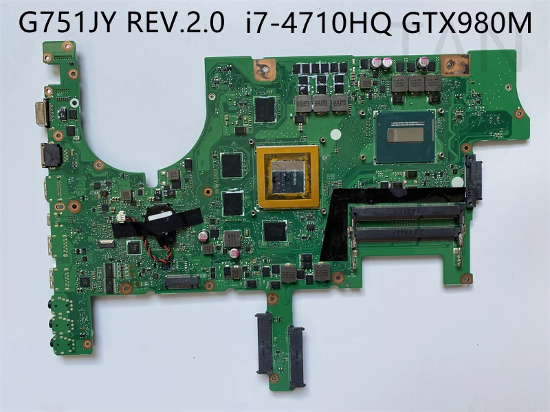 Материнская плата для ноутбука G751JY с фотографией/i7-4710HQ CPU GTX980M GPU DDR3 полностью