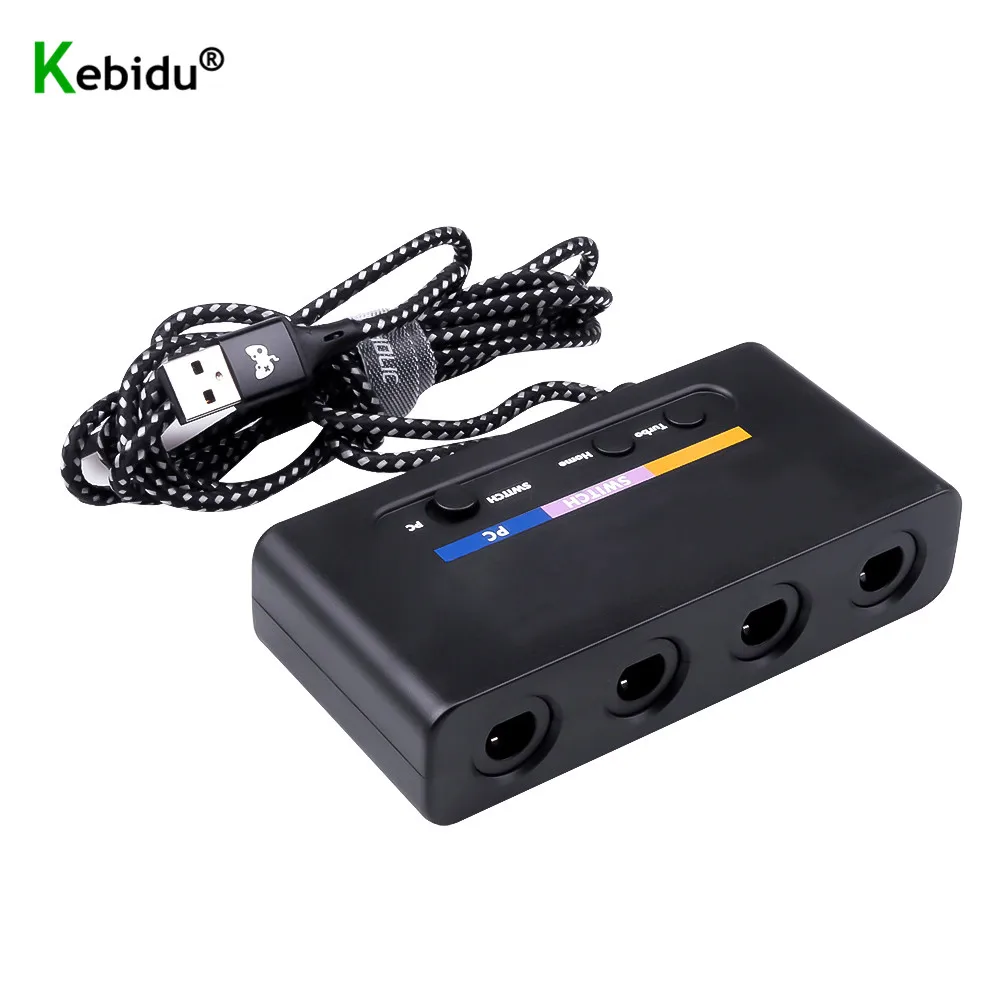 Kebidu Портативный USB адаптер конвертер 4 порта для Wii U PC переключатель ПК игровой