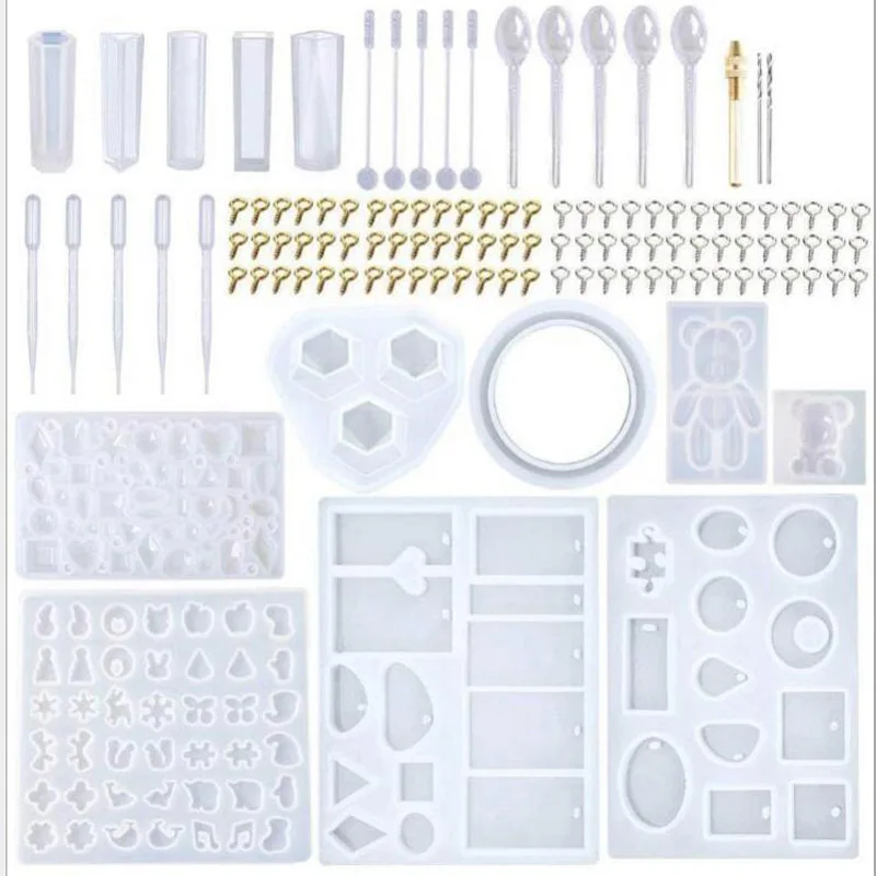 Aibeads 229PCS DIY Resin Mold Handmade Coaster Silicone Molds Jewelry Making Hand Made Tool Set Epoxy UV Resin made
Aibeads 229PCS DIY Resin Mold Handmade Coaster Silicone Molds Jewelry Making Hand Made Tool Set Epoxy UV Resin made