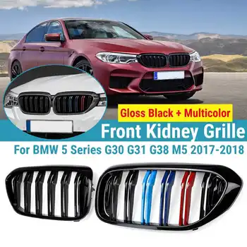 

Replacement G30 G38 Front Bumper Grill For BMW 5 Series M5 G31 520i 530i 540i 2017-2018 ABS 2-slat Gloss Black Front Kidney Gril