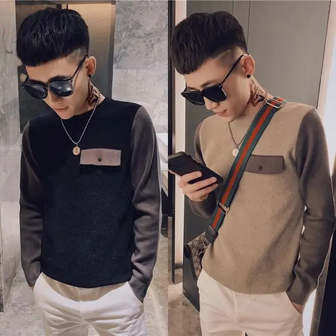 Net red same round-neck sweater men's autumn and winter slim-fit social youth sweater base sweater
Net red same round-neck sweater men's autumn and winter slim-fit social youth sweater base sweater