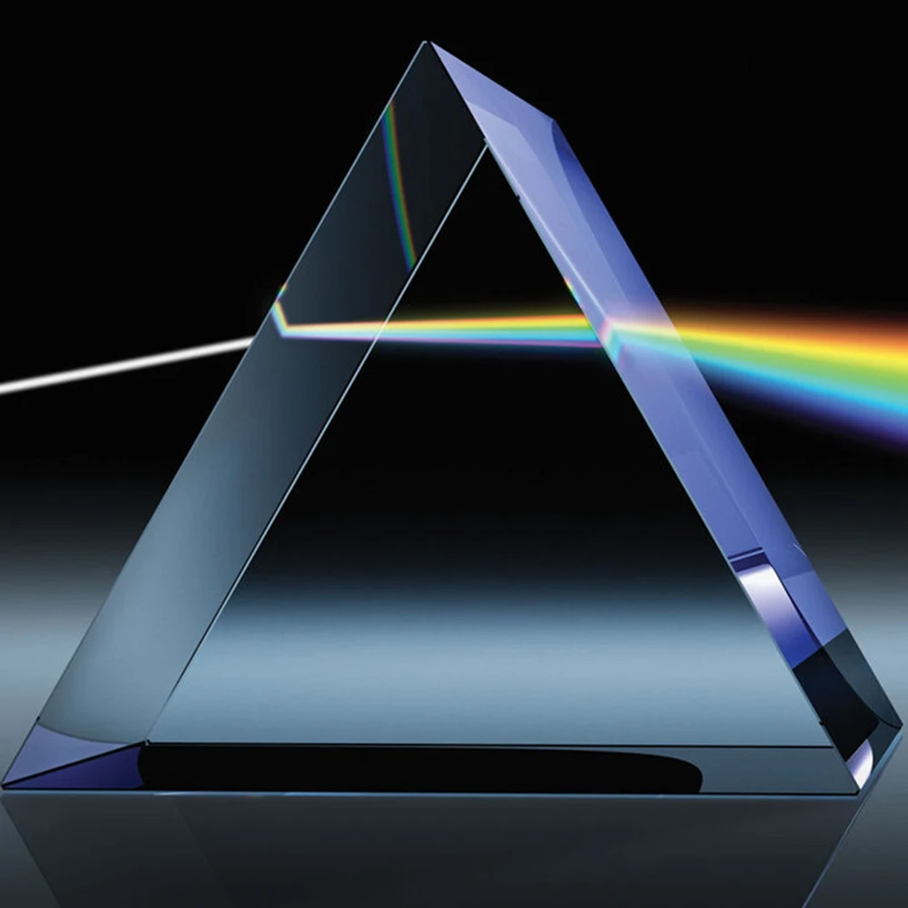 

40*40*180mm Triangular Prism To See Rainbow Size Photo Photography Seven-color Sunlight Student Optical Science Experiment