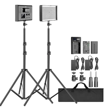 Neewer 2-Pack 2.4G LED Video Lighting Kit: Bi-Color CRI 95+ 280 LED Panel with 2M Light Stand, LCD Display, 2.4G Remote
Neewer 2-Pack 2.4G LED Video Lighting Kit: Bi-Color CRI 95+ 280 LED Panel with 2M Light Stand, LCD Display, 2.4G Remote