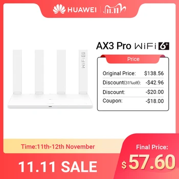 HUAWEI AX3 Pro Wireless Router WiFi6 Plus Chinese Version Quad Core Dual Band 3000Mbps NFC Tap To Connect WiFi 6 Easy Setup
HUAWEI AX3 Pro Wireless Router WiFi6 Plus Chinese Version Quad Core Dual Band 3000Mbps NFC Tap To Connect WiFi 6 Easy Setup