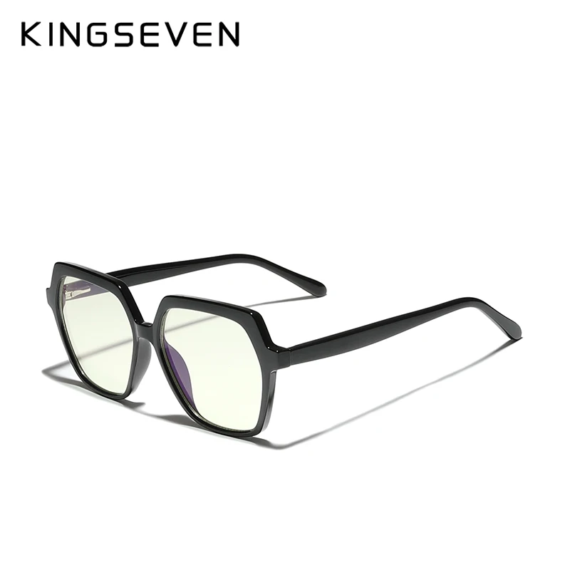 

KINGSEVEN DESIGN Women's Anti Blue Ray Light Blocking Glasses UV400 Optics Glasses Frame For Computer Radiation Protection Lens