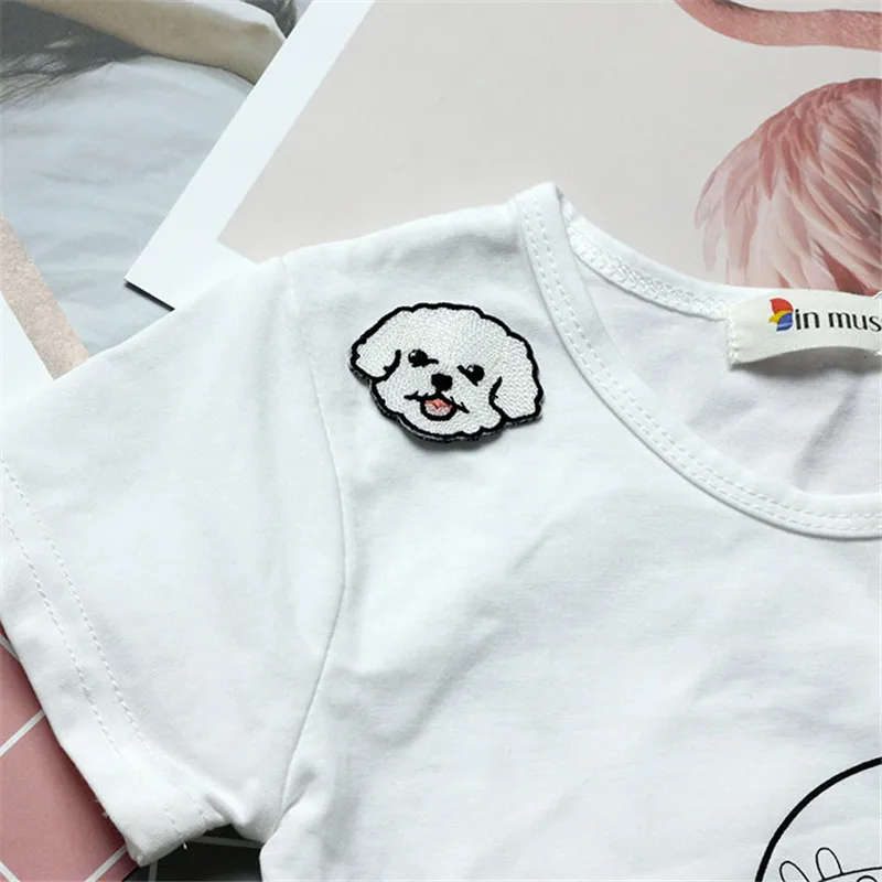 Description Picture 4 of itemAHYONNIEX 1 Piece Dog Embroidery Repair Patches Bag Jacket Jeans Cartoon Iron On Patches for Clothes Cute DIY Glue Sticker