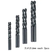 2 Pcs 3/4/5/6mm Drill Bits High Speed Steel Black Coated Wring Drill Bit Set Carbon Steel Material For Power Tool Accessories
2 Pcs 3/4/5/6mm Drill Bits High Speed Steel Black Coated Wring Drill Bit Set Carbon Steel Material For Power Tool Accessories
