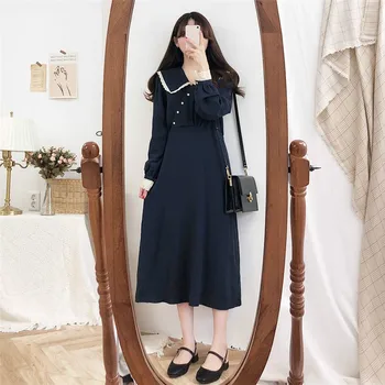 Harajuku Sweet Girl Autumn Fairy Party Dress Long Sleeve Cute Peter Pan Collar Waisted A Line Dress Retro Vintage Midi Dress
Harajuku Sweet Girl Autumn Fairy Party Dress Long Sleeve Cute Peter Pan Collar Waisted A Line Dress Retro Vintage Midi Dress