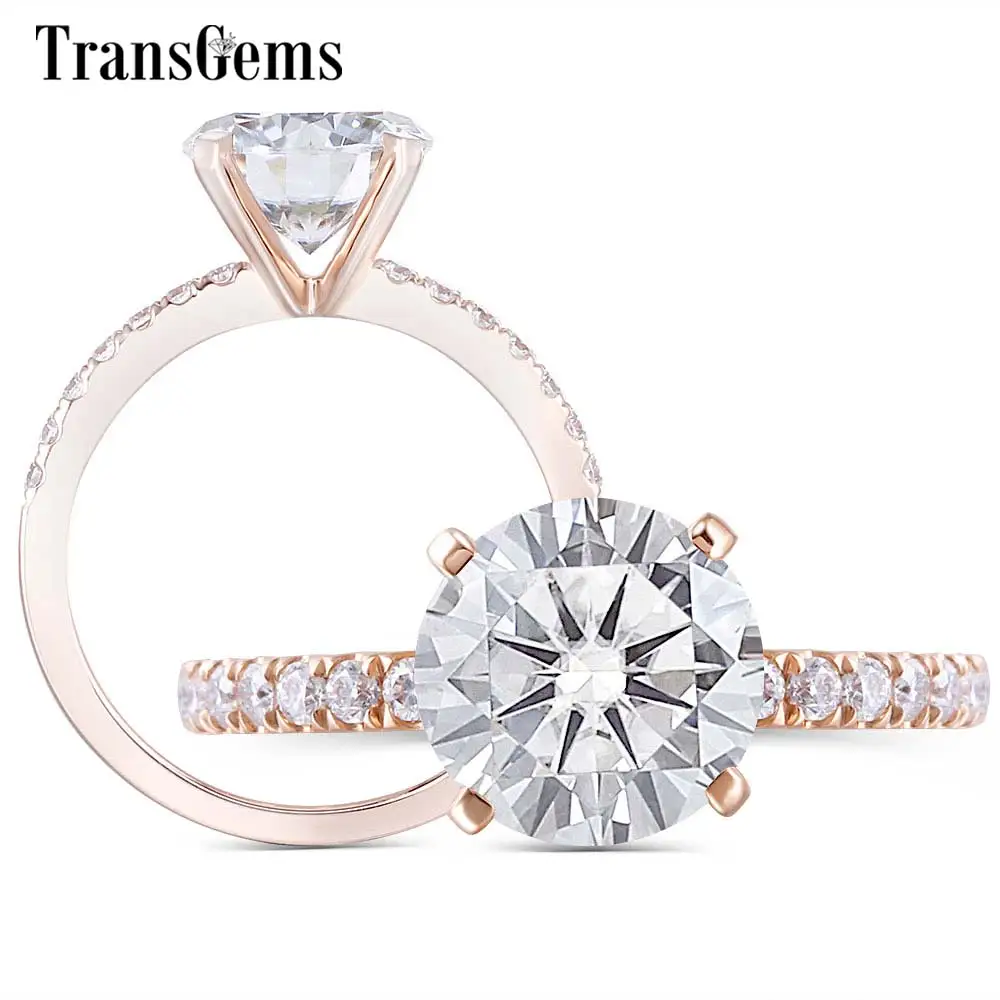 Transgems 14K Rose Gold Moissanite Engagement Ring Center 8mm F Color Moissanite Diamond Ring for Women Wedding Jewelry
Transgems 14K Rose Gold Moissanite Engagement Ring Center 8mm F Color Moissanite Diamond Ring for Women Wedding Jewelry