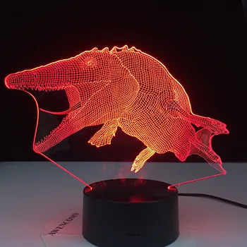 Mosasaurus Dinosaur LED 3D Night Light illuminator Visual Lamp Optical Illusion Kids Table Lighting 7 Colors Changing 3D Light
Mosasaurus Dinosaur LED 3D Night Light illuminator Visual Lamp Optical Illusion Kids Table Lighting 7 Colors Changing 3D Light