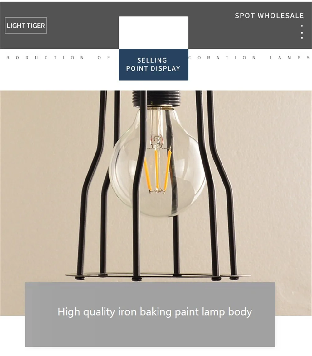 Industrial Vintage Hemp Rope Pendant Lamp Loft Decor Edison LED Hanging Light Iron Retro Dining Room Home Lighting Fixtures (7)