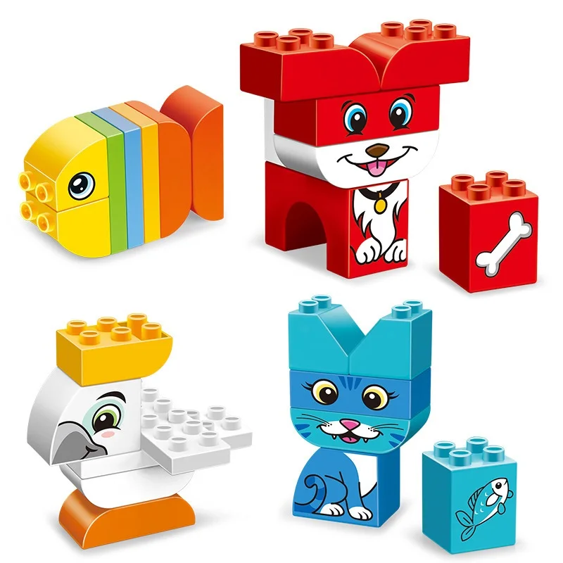 Duplo Animal Building Blocks Big Particles Brick Accessory Toy Duck Parrot Cat Fish Consturction Educational Toys For Children
Duplo Animal Building Blocks Big Particles Brick Accessory Toy Duck Parrot Cat Fish Consturction Educational Toys For Children