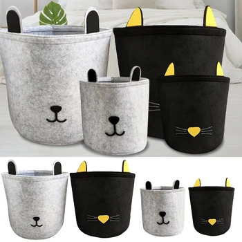 Cute Cartoon Felt Handy Dirty Clothes Storage Basket Bathroom Laundry Basket Environment Living Room Kids Toy Clothes Baskets 
Cute Cartoon Felt Handy Dirty Clothes Storage Basket Bathroom Laundry Basket Environment Living Room Kids Toy Clothes Baskets