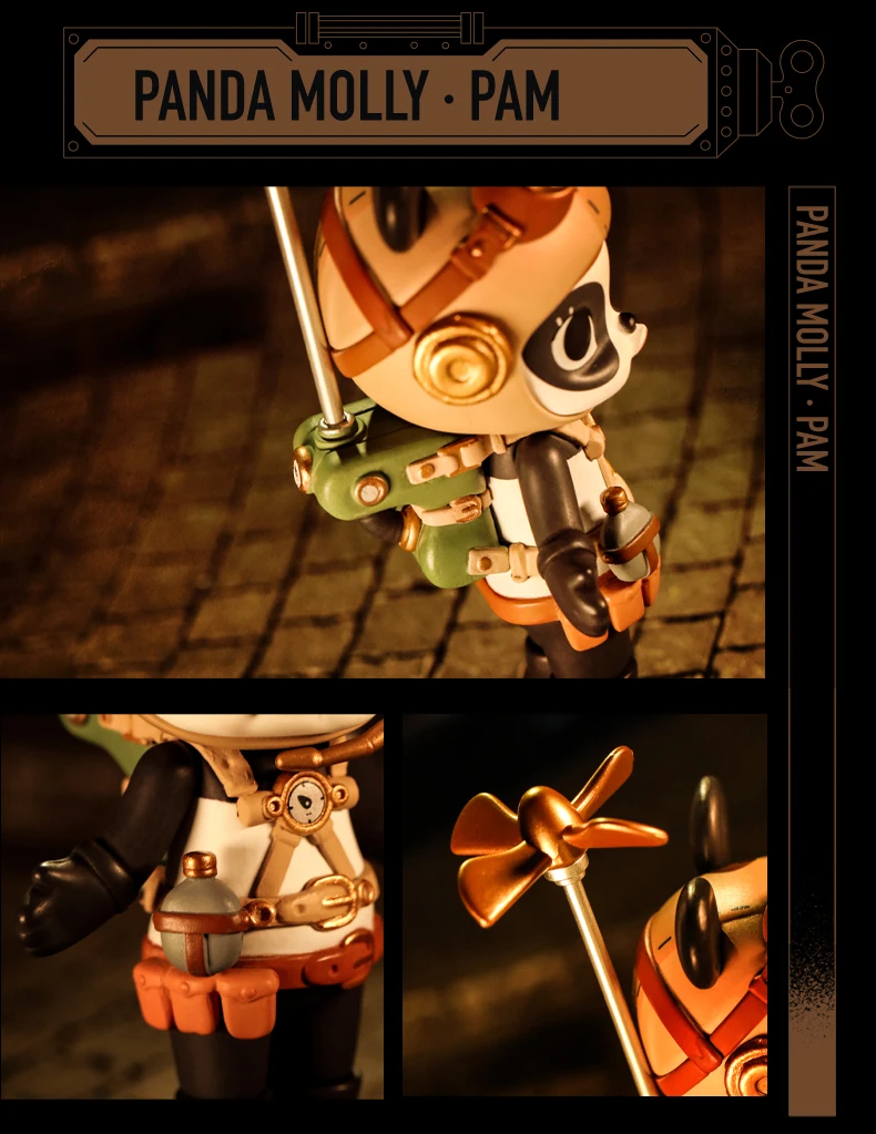 POP MART Molly Steam Punk Animal Toys figure blind box birthday gift new arriving free shipping