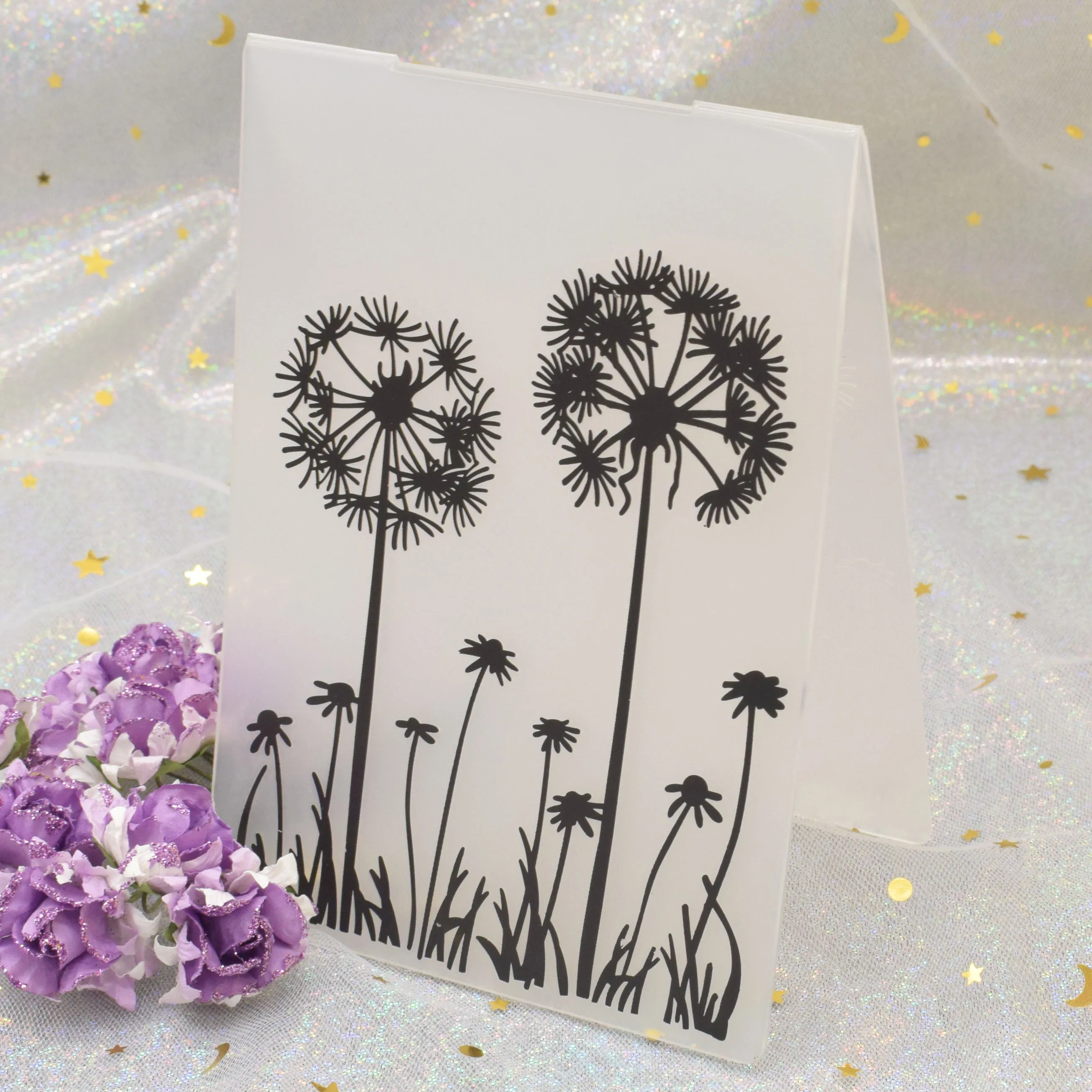 Paper Flowers Embossing Dandelion Pattern Plastic Embossing Folders Stencil Template for Card Making DIY Scrapbooking Craft
Paper Flowers Embossing Dandelion Pattern Plastic Embossing Folders Stencil Template for Card Making DIY Scrapbooking Craft