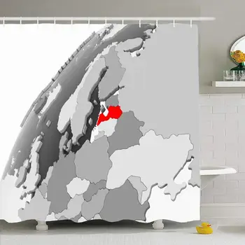 Shower Curtain Set with Hooks 72x78 Map Render Latvia Red On Globe Translucent Republic Grey Oceans Political Symbol Objects in
Shower Curtain Set with Hooks 72x78 Map Render Latvia Red On Globe Translucent Republic Grey Oceans Political Symbol Objects in