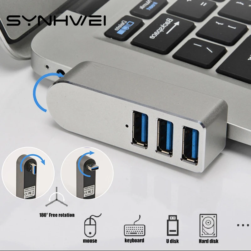 

3 in 1 Wireless USB 3.0 Hub For Laptop Adapter PC Computer USB Charging Hub Notebook Splitter Support For Macbook Dell Lenovo HP