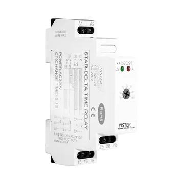 YX5520 Time Relay Delay on Motor Star Delta Timer Delta Relay Motor Starter Chang Time 1-30S Star-Delta Soft starter AC 220V 5A
YX5520 Time Relay Delay on Motor Star Delta Timer Delta Relay Motor Starter Chang Time 1-30S Star-Delta Soft starter AC 220V 5A