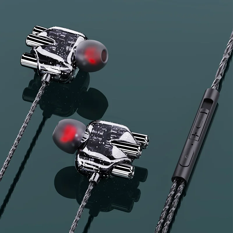 Mobile Phone Universal A6 Dual-motion Coil Quad-core Headset Phone Wire Control Headset Subwoofer Heavy Bass Headset Cable
Mobile Phone Universal A6 Dual-motion Coil Quad-core Headset Phone Wire Control Headset Subwoofer Heavy Bass Headset Cable