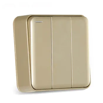 Switch gold socket panel switch wall three open double control fluorescent light installation
Switch gold socket panel switch wall three open double control fluorescent light installation