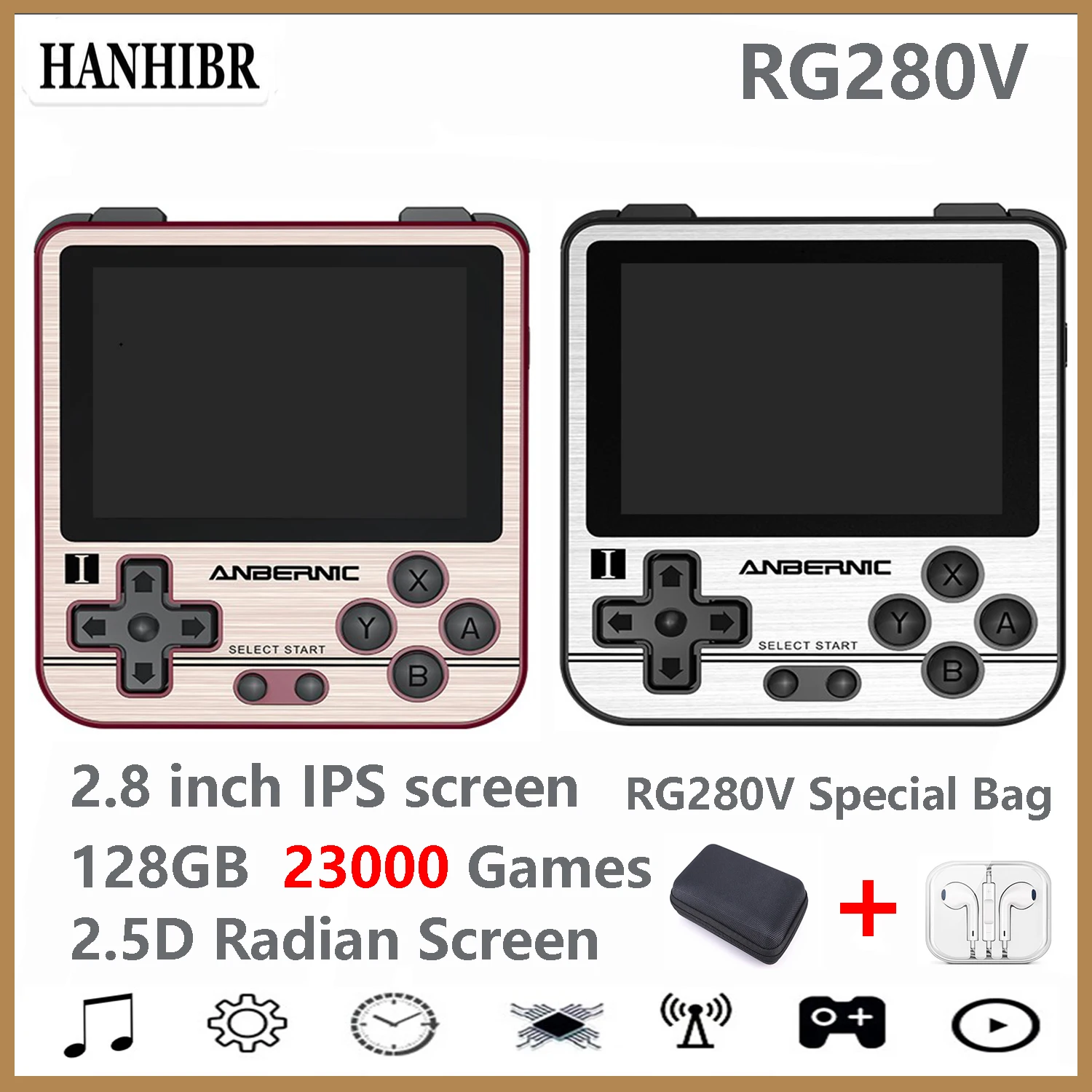 ANBERNIC RG280V PS1 Retro Game Console 2.8" IPS Opendingux 64G 5000 Games Portable Mini Handheld Game Console Xmas Gift for Kids
ANBERNIC RG280V PS1 Retro Game Console 2.8" IPS Opendingux 64G 5000 Games Portable Mini Handheld Game Console Xmas Gift for Kids