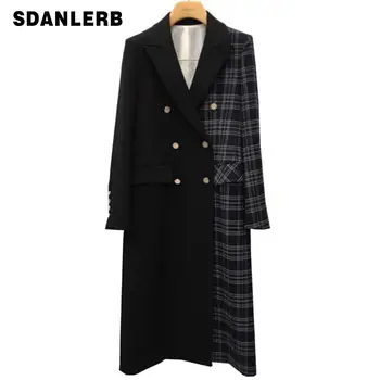 2019 Autumn New Fashion Blazer Women Plaid Stitching Double Breasted Office Lady Long Suit Jacket Plus Size 2XL
2019 Autumn New Fashion Blazer Women Plaid Stitching Double Breasted Office Lady Long Suit Jacket Plus Size 2XL