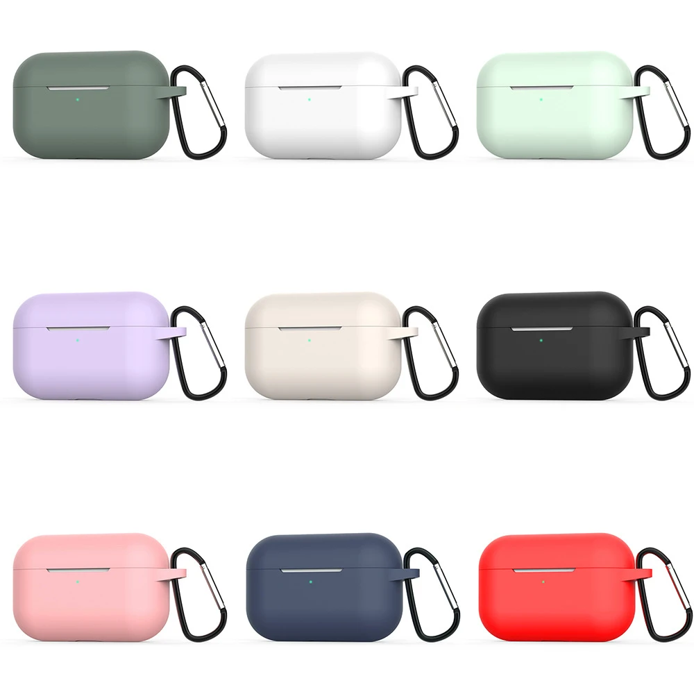 Silicone Cases for Airpods Pro Protective TPU Earphone Cover Case for Apple airpodspro Air pods Pro Shockproof Sleeve With Hook
Silicone Cases for Airpods Pro Protective TPU Earphone Cover Case for Apple airpodspro Air pods Pro Shockproof Sleeve With Hook