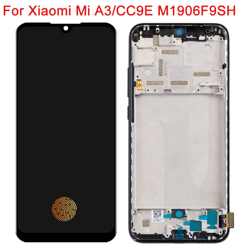 Original CC9E LCD For Xiaomi Mi A3 Display With Frame 6.01" M1906F9SI M1906F9SH Touch Screen Digitizer Parts | Мобильные