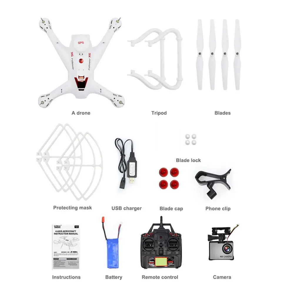 5G Large 4-axle Drone Aircraft Wifi GPS Aerial Remote Control Quadcopter Professional Model RC Drone Quadcopter with Camera
5G Large 4-axle Drone Aircraft Wifi GPS Aerial Remote Control Quadcopter Professional Model RC Drone Quadcopter with Camera