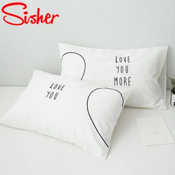 Sisher Solid Color Pillowcase Cute Cat Rabbit Bear Printed Soft Pillow Cover Couple Love Pillowcases for Home 2Pcs 48x74cm
Sisher Solid Color Pillowcase Cute Cat Rabbit Bear Printed Soft Pillow Cover Couple Love Pillowcases for Home 2Pcs 48x74cm