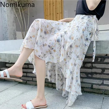Nomikuma Korean Fashion High Waist Skirt Women Bow Lace Up Irregular Floral Printed Skirts Female Beach Style Faldas Mujer 3a762
Nomikuma Korean Fashion High Waist Skirt Women Bow Lace Up Irregular Floral Printed Skirts Female Beach Style Faldas Mujer 3a762