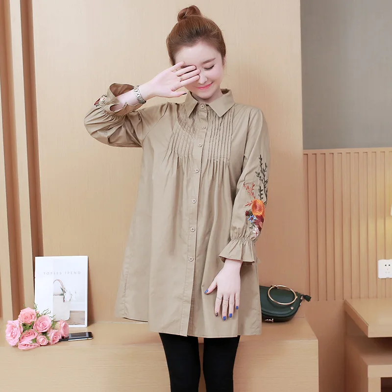 2019 Spring And Autumn New Style Large Size Dress Embroidered Large GIRL'S Mid-length chen yi qun
2019 Spring And Autumn New Style Large Size Dress Embroidered Large GIRL'S Mid-length chen yi qun
