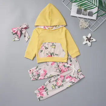0-24months Newborn Active Clothes Set 2020 Autumn Winter Girl Yellow Sports Hoodies Sweatshirt Floral Pants Baby Girls Outfits
0-24months Newborn Active Clothes Set 2020 Autumn Winter Girl Yellow Sports Hoodies Sweatshirt Floral Pants Baby Girls Outfits