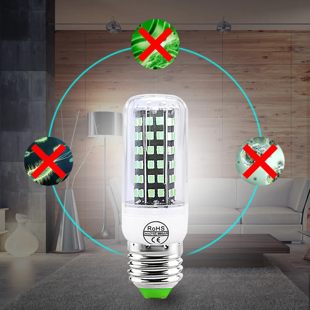 LED Bulb Corn Shape UV Sterilizing E27 E14 112 LEDs 110V 7W Ultraviolet Lamp UVC Germicidal Lamp Light for Home Bedroom Hospital
LED Bulb Corn Shape UV Sterilizing E27 E14 112 LEDs 110V 7W Ultraviolet Lamp UVC Germicidal Lamp Light for Home Bedroom Hospital