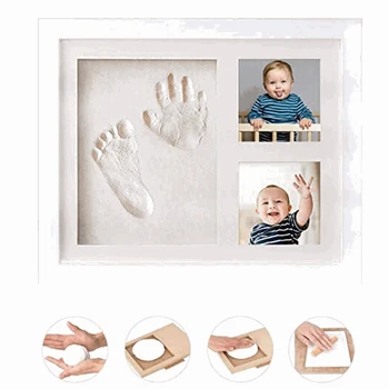 Baby Hand Foot Print Hands Feet Mold Maker Baby Photo Frame With Cover Fingerprint Mud Set Baby Growth Memorial Gift 
Baby Hand Foot Print Hands Feet Mold Maker Baby Photo Frame With Cover Fingerprint Mud Set Baby Growth Memorial Gift