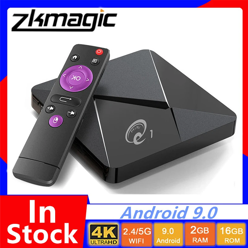 Мини приставка Q1 Smart TV Box 4K Rockchip RK3328A 2 Гб 16 ROM медиаплеер Youtube телеприставка 4G WiFi Google