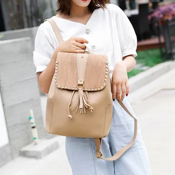 2019 New Fashion Women's Simple Backpacks Outdoor Solid Colors Tassel Shoulder Bags Large Capacity Leather Travel Backpacks
2019 New Fashion Women's Simple Backpacks Outdoor Solid Colors Tassel Shoulder Bags Large Capacity Leather Travel Backpacks