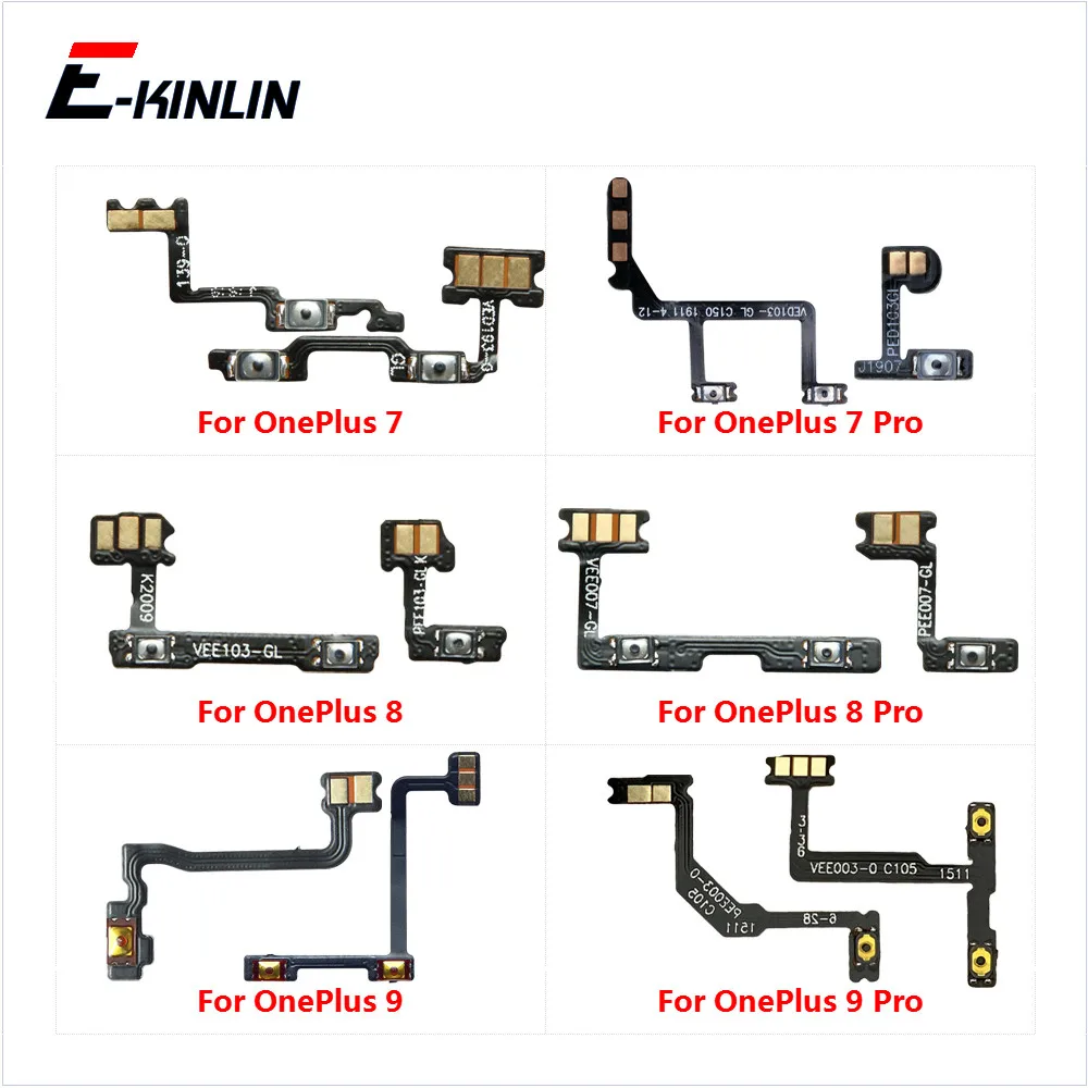 

100% новый Кнопка регулировки громкости источник энергии переключатель вкл. Лента-брелок гибкий кабель для OnePlus 8 8T 7T 9 Pro запасные части