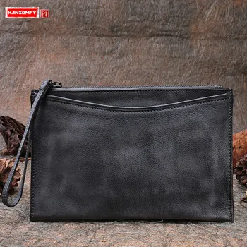 Retro Men's Clutch Bag Men Small Bag Atmospheric Envelope Bag Wallet Cowhide Leather Original Handmade Leather Vintage Soft Flap
Retro Men's Clutch Bag Men Small Bag Atmospheric Envelope Bag Wallet Cowhide Leather Original Handmade Leather Vintage Soft Flap