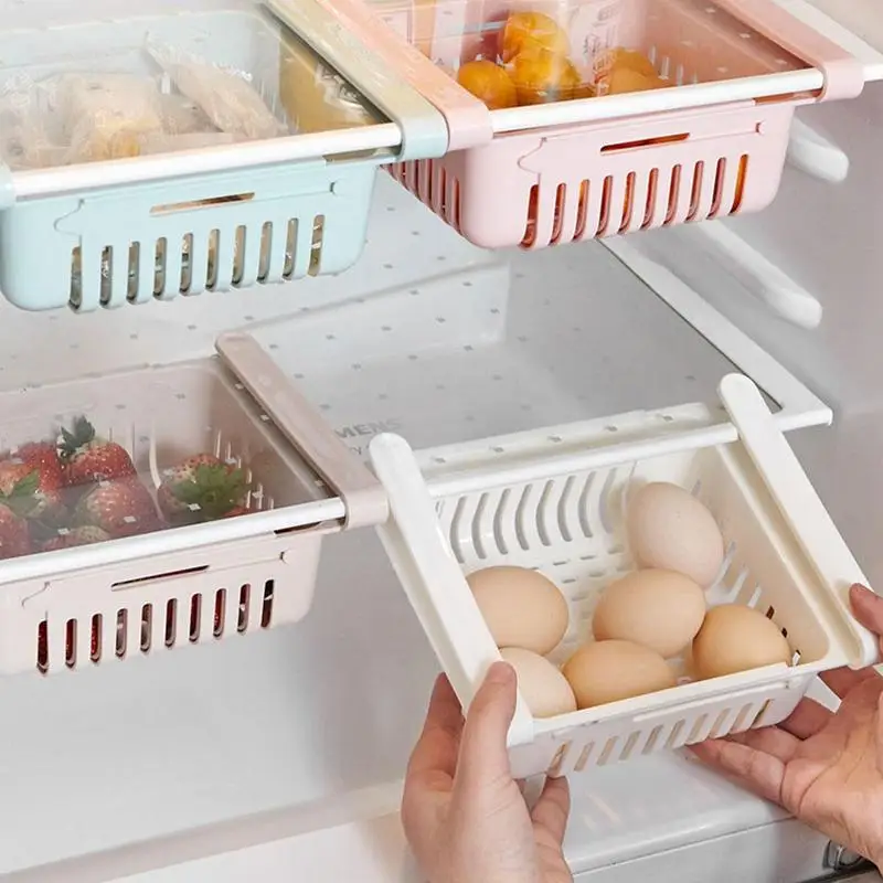 Kitchen Organizer Adjustable Kitchen Refrigerator Storage Rack Fridge Freezer Shelf Holder Pull-out Drawer Organiser Space Saver
Kitchen Organizer Adjustable Kitchen Refrigerator Storage Rack Fridge Freezer Shelf Holder Pull-out Drawer Organiser Space Saver