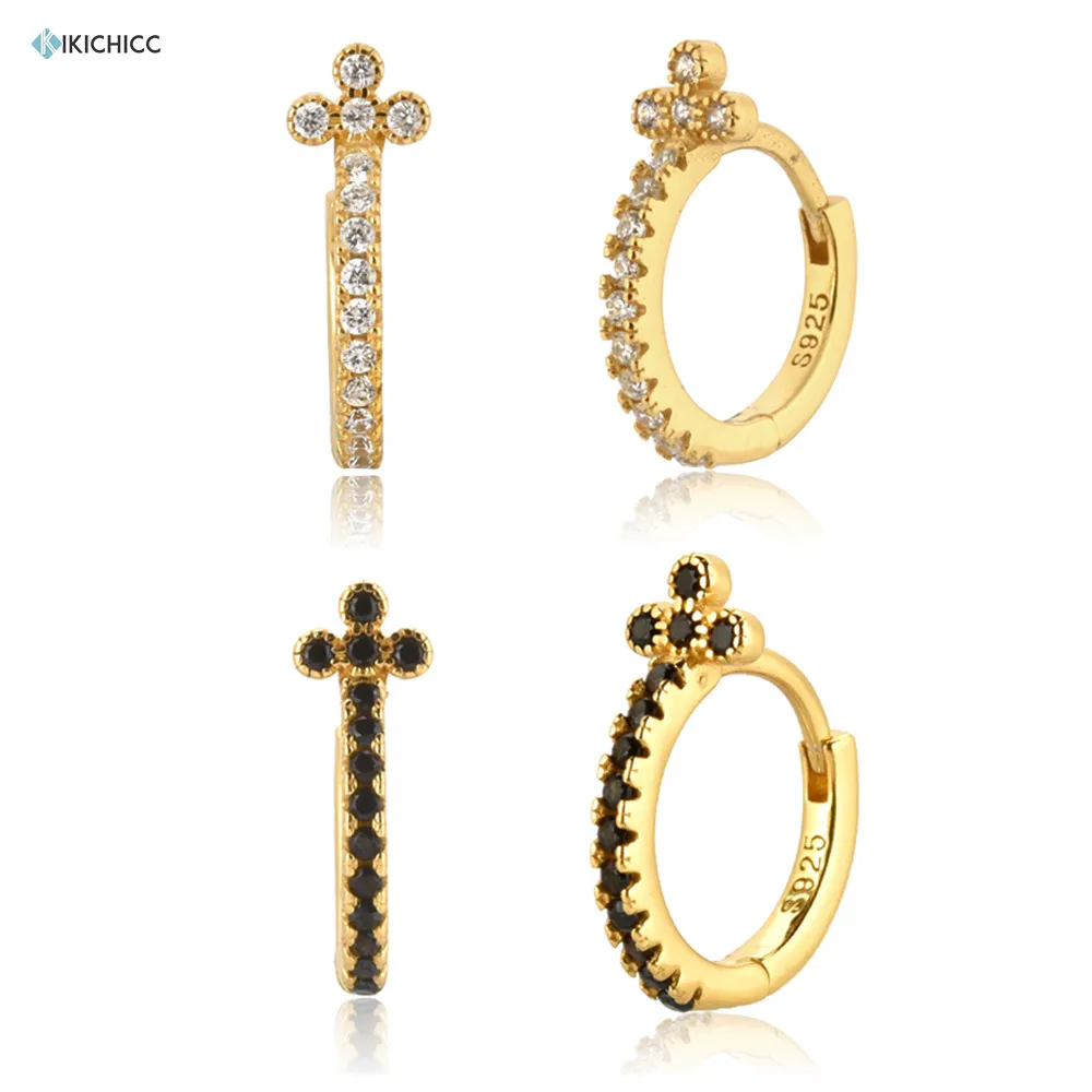Kikichicc 100% 925 Sterling Silver Classic Clear Black Zircon Huggies Three CZ Hoops Earring Women Luxury Jewelry Pendiente
Kikichicc 100% 925 Sterling Silver Classic Clear Black Zircon Huggies Three CZ Hoops Earring Women Luxury Jewelry Pendiente