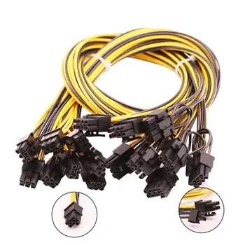 8PCS-6 PIN PCIe Express to PCIe 8 (6+2) PIN(25 Inch) New18AWG 6pin to 8pin Male to Male Cable For GPU/PSU breakout board,GPU Ope 
8PCS-6 PIN PCIe Express to PCIe 8 (6+2) PIN(25 Inch) New18AWG 6pin to 8pin Male to Male Cable For GPU/PSU breakout board,GPU Ope
