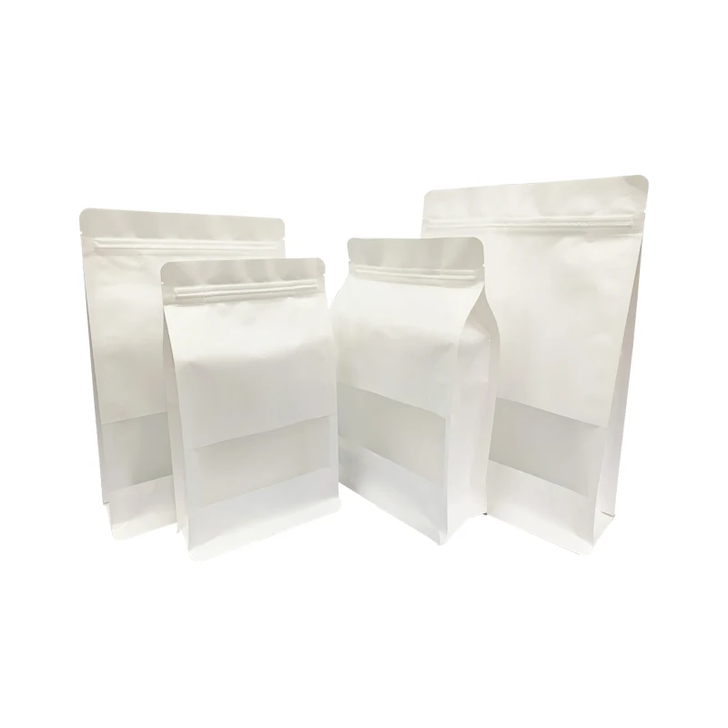 50Pcs Eight-Sided Sealing White Kraft Paper Front Window Grain Flower Tea Coffee Food Zipper Lock Bag
50Pcs Eight-Sided Sealing White Kraft Paper Front Window Grain Flower Tea Coffee Food Zipper Lock Bag