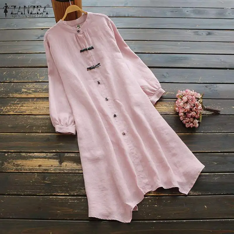 ZANZEA Women's Casual Sundress Fashion Linen Shirt Dress Spring Button Long Blouse Female Irregular Tops Plus Size Robe 5XL
ZANZEA Women's Casual Sundress Fashion Linen Shirt Dress Spring Button Long Blouse Female Irregular Tops Plus Size Robe 5XL
